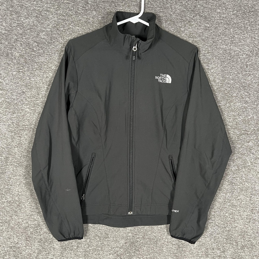 The North Face Apex Jacket Womens Medium Black Softshell Full Zip Hiking Walking